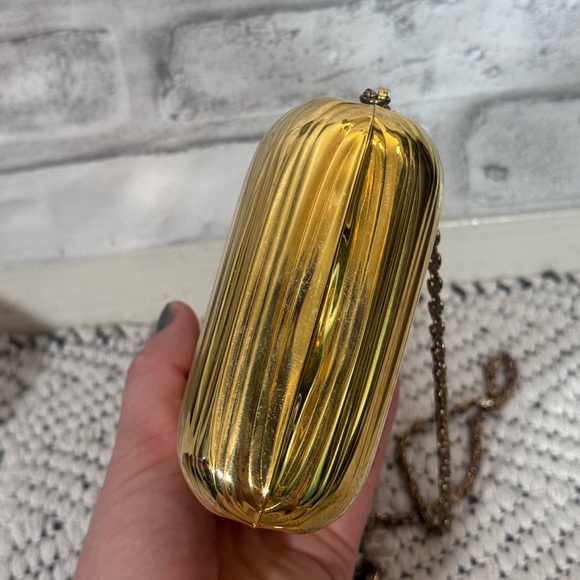 Nordstrom Gold Clutch Elegant Evening Accessory - Picture 3 of 12